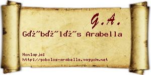 Göbölös Arabella névjegykártya